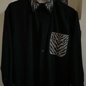 Christine Alexander studded button up